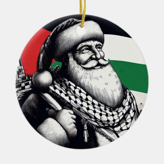 Vrolijk kerstfeest, Palestina: rechtvaardig eenhei Keramisch Ornament (Voorkant)