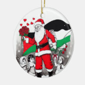 Vrolijk kerstfeest, Palestina: rechtvaardig eenhei Keramisch Ornament (Links)