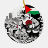 Vrolijk kerstfeest, Palestina: rechtvaardig eenhei Keramisch Ornament (Voorkant)