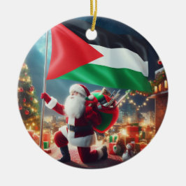 Vrolijk kerstfeest, Palestina: rechtvaardig eenhei Keramisch Ornament
