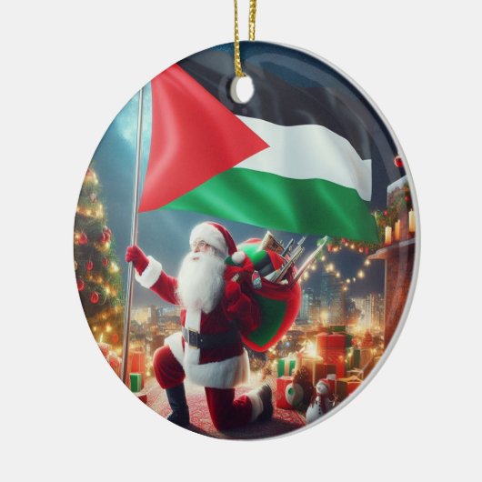 Vrolijk kerstfeest, Palestina: rechtvaardig eenhei Keramisch Ornament (Links)