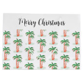 Vrolijk Kerstfeest Palmboom Kerstmis Groot Cadeauzakje (Achterkant)