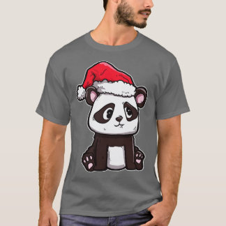 Vrolijk Kerstfeest Panda Beer Santas Pet Panda T-shirt