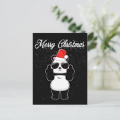 Vrolijk kerstfeest Panda Middelste Vinger Rude Xma Briefkaart (Staand voorkant)