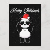 Vrolijk kerstfeest Panda Middelste Vinger Rude Xma Briefkaart (Voorkant)