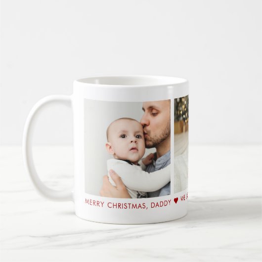 Vrolijk kerstfeest Papa 3 Aangepaste koffie Mok (Links)