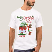 Vrolijk Kerstfeest Papa Elf Mannen T-shirt (Voorkant)