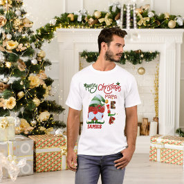 Vrolijk Kerstfeest Papa Elf Mannen T-shirt
