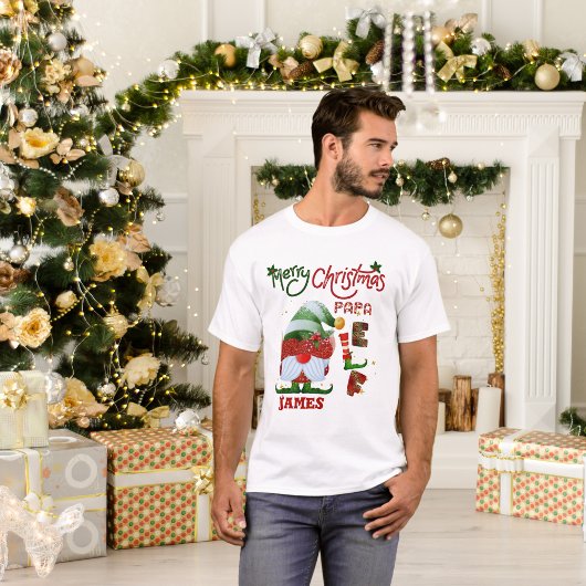 Vrolijk Kerstfeest Papa Elf Mannen T-shirt