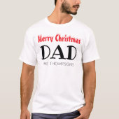 Vrolijk Kerstfeest Papa Familie T-shirt (Voorkant)