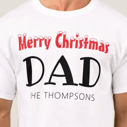 Vrolijk Kerstfeest Papa Familie T-shirt