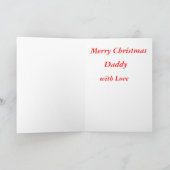 Vrolijk kerstfeest, papa feestdagen kaart (Binnen)