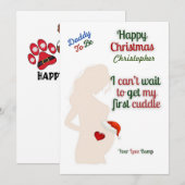 Vrolijk kerstfeest papa, in verwachting van ouders feestdagenkaart (Voorkant / Achterkant)