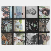 Vrolijk Kerstfeest Papa Moderne Familie Fotocollag Fleece Deken (Voorkant (Horizontaal))