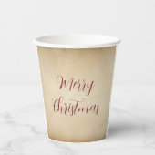 Vrolijk Kerstfeest Papieren Beker (Voorkant)