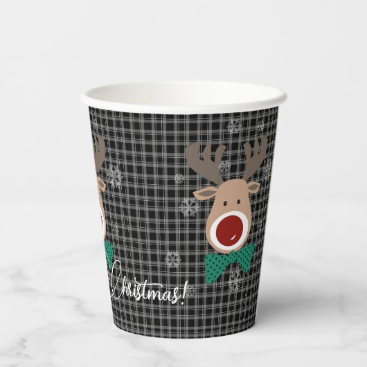 Vrolijk kerstfeest! papieren bekers (Achterkant)