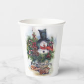 Vrolijk kerstfeest papieren bekers (Voorkant)