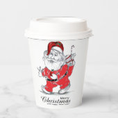 Vrolijk kerstfeest papieren bekers (Voorkant)