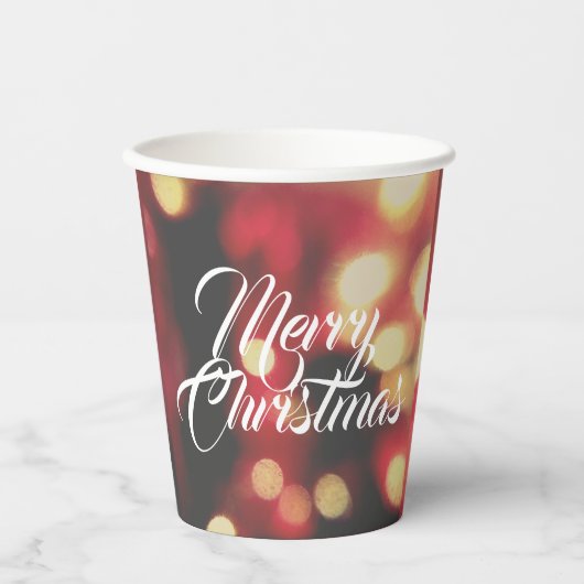 Vrolijk kerstfeest papieren bekers (Voorkant)