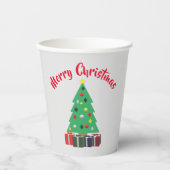 Vrolijk kerstfeest papieren bekers (Voorkant)