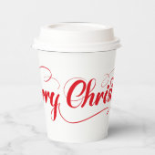 Vrolijk kerstfeest papieren bekers (Links)