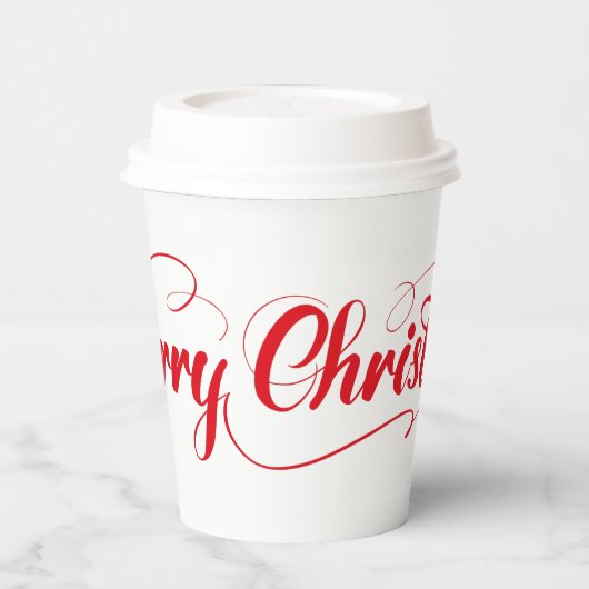 Vrolijk kerstfeest papieren bekers (Links)