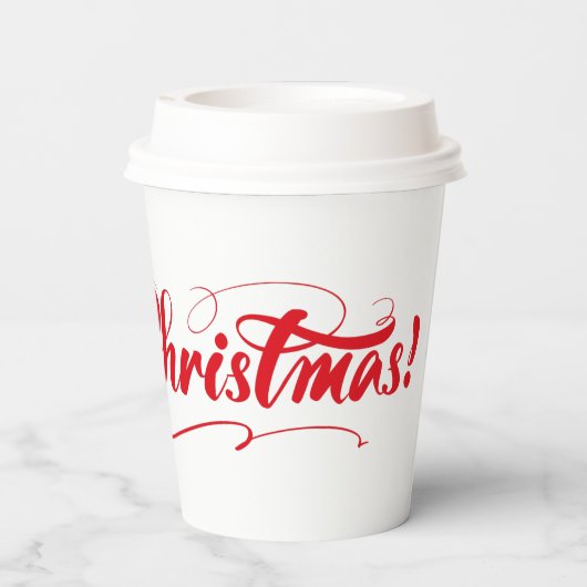 Vrolijk kerstfeest papieren bekers (Achterkant)