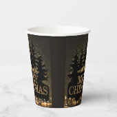 Vrolijk kerstfeest papieren bekers (Links)