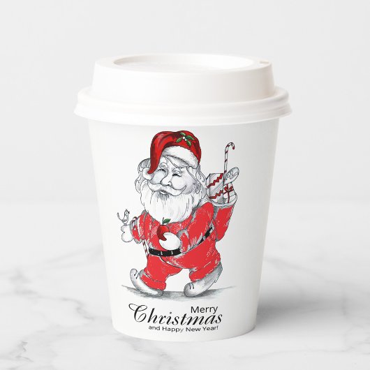 Vrolijk kerstfeest papieren bekers