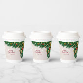 Vrolijk kerstfeest papieren bekers