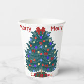 Vrolijk kerstfeest papieren bekers (Voorkant)