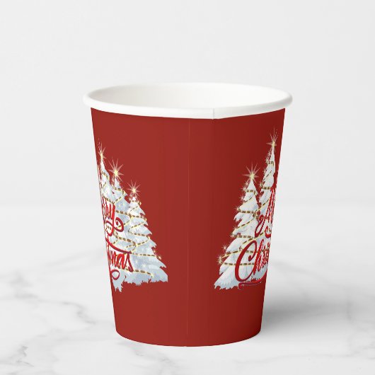 Vrolijk kerstfeest papieren bekers (Rechts)