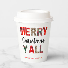 Vrolijk kerstfeest papieren bekers
