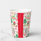Vrolijk kerstfeest papieren bekers (Rechts)