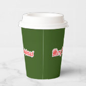 Vrolijk kerstfeest papieren bekers (Rechts)