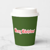 Vrolijk kerstfeest papieren bekers (Voorkant)
