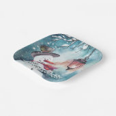 Vrolijk kerstfeest papieren bordje (Gebogen)