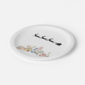 Vrolijk kerstfeest papieren bordje (Gekanteld)