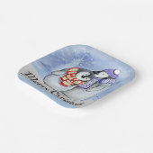 Vrolijk kerstfeest papieren bordje (Gebogen)