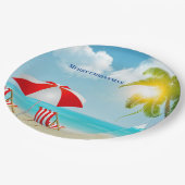 Vrolijk kerstfeest papieren bordje (Gekanteld)