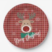 Vrolijk kerstfeest! papieren bordje (Voorkant)