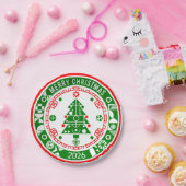 Vrolijk kerstfeest papieren bordje (Feest)