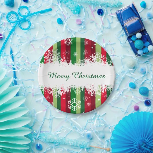 Vrolijk kerstfeest papieren bordje (Feest)