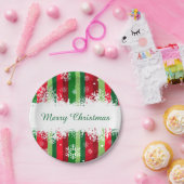 Vrolijk kerstfeest papieren bordje (Feest)