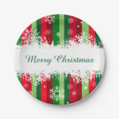 Vrolijk kerstfeest papieren bordje (Voorkant)