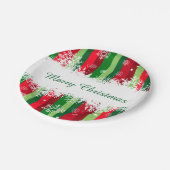 Vrolijk kerstfeest papieren bordje (Gekanteld)