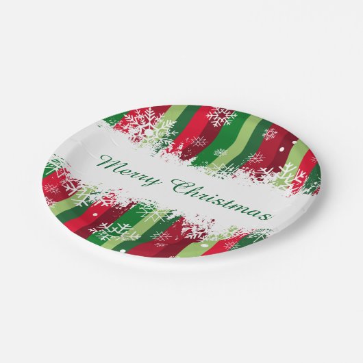 Vrolijk kerstfeest papieren bordje (Gekanteld)