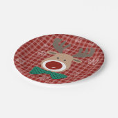 Vrolijk kerstfeest! papieren bordje (Gekanteld)