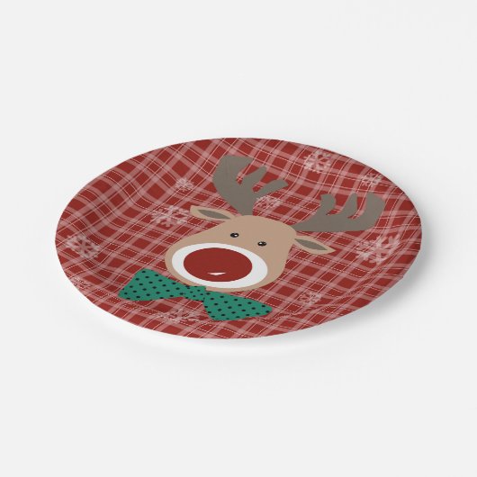 Vrolijk kerstfeest! papieren bordje (Gekanteld)