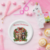 Vrolijk kerstfeest papieren bordje (Feest)